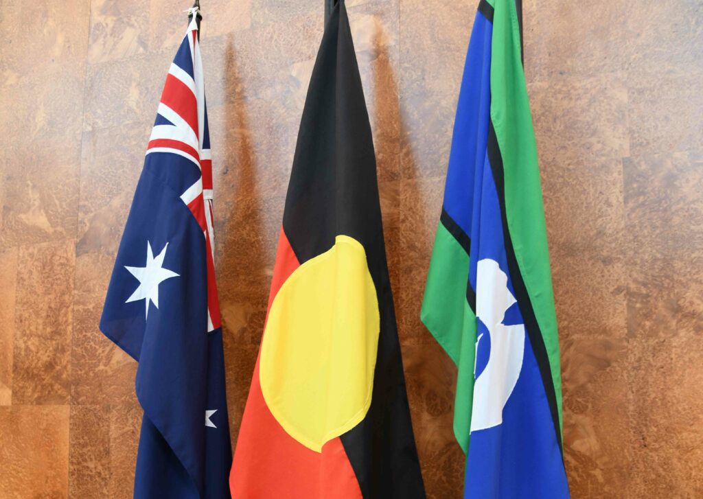 three australian flags