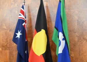 three australian flags